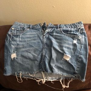 Denim mini skirt